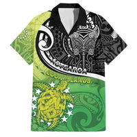 Custom New Zealand Cook Islands Family Matching Long Sleeve Bodycon Dress and Hawaiian Shirt Maori Tiki With Circle Stars Turtle - Polynesian Pride