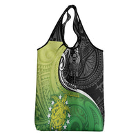 New Zealand Cook Islands Grocery Bag Maori Tiki With Circle Stars Turtle - Polynesian Pride