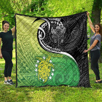 New Zealand Cook Islands Quilt Maori Tiki With Circle Stars Turtle - Polynesian Pride