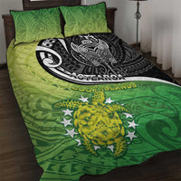 New Zealand Cook Islands Quilt Bed Set Maori Tiki With Circle Stars Turtle - Polynesian Pride