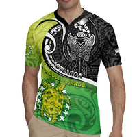 Personalised New Zealand Cook Islands Rugby Jersey Maori Tiki With Circle Stars Turtle LT05 - Polynesian Pride