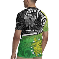 Personalised New Zealand Cook Islands Rugby Jersey Maori Tiki With Circle Stars Turtle LT05 - Polynesian Pride