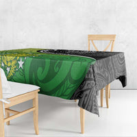 New Zealand Cook Islands Tablecloth Maori Tiki With Circle Stars Turtle - Polynesian Pride