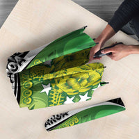 New Zealand Cook Islands Umbrella Maori Tiki With Circle Stars Turtle - Polynesian Pride