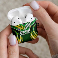 Cook Islands Rugby AirPods Case Unique Style Green Version LT05 - Polynesian Pride