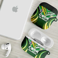 Cook Islands Rugby AirPods Case Unique Style Green Version LT05 - Polynesian Pride