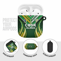 Cook Islands Rugby AirPods Case Unique Style Green Version LT05 - Polynesian Pride