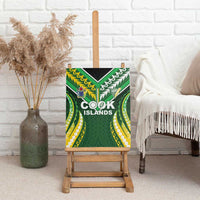 Cook Islands Rugby Canvas Wall Art Unique Style Green Version - Polynesian Pride