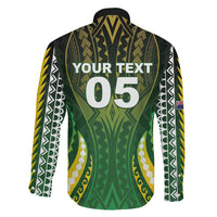 Custom Cook Islands Rugby Family Matching Tank Maxi Dress and Hawaiian Shirt Unique Style Green Version LT05 - Polynesian Pride