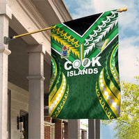 Cook Islands Rugby Garden Flag Unique Style Green Version - Polynesian Pride
