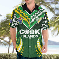 Custom Cook Islands Rugby Hawaiian Shirt Unique Style Green Version LT05 - Polynesian Pride