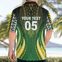 Custom Cook Islands Rugby Hawaiian Shirt Unique Style Green Version LT05 - Polynesian Pride