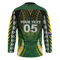 Custom Cook Islands Rugby Hockey Jersey Unique Style Green Version LT05 - Polynesian Pride