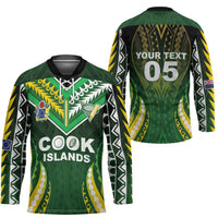 Custom Cook Islands Rugby Hockey Jersey Unique Style Green Version LT05 - Polynesian Pride