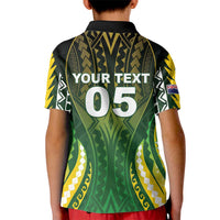 Custom Cook Islands Rugby Kid Polo Shirt Unique Style Green Version LT05 - Polynesian Pride