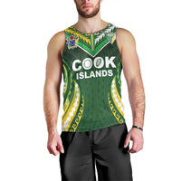 Custom Cook Islands Rugby Men Tank Top Unique Style Green Version - Polynesian Pride