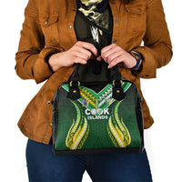 Cook Islands Rugby Shoulder Handbag Unique Style Green Version - Polynesian Pride