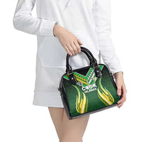 Cook Islands Rugby Shoulder Handbag Unique Style Green Version - Polynesian Pride