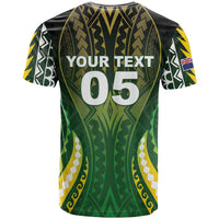 Custom Cook Islands Rugby T Shirt Unique Style Green Version LT05 - Polynesian Pride