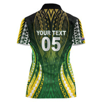 Custom Cook Islands Rugby Women Polo Shirt Unique Style Green Version - Polynesian Pride