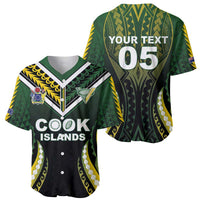 Custom Cook Islands Rugby Baseball Jersey Unique Style Black Version - Polynesian Pride