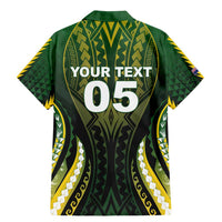 Custom Cook Islands Rugby Family Matching Mermaid Dress and Hawaiian Shirt Unique Style Black Version - Polynesian Pride