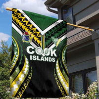 Cook Islands Rugby Garden Flag Unique Style Black Version - Polynesian Pride