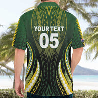 Custom Cook Islands Rugby Hawaiian Shirt Unique Style Black Version - Polynesian Pride