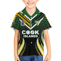 Custom Cook Islands Rugby Hawaiian Shirt Unique Style Black Version LT05 - Polynesian Pride