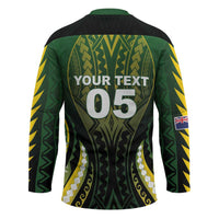 Custom Cook Islands Rugby Hockey Jersey Unique Style Black Version LT05 - Polynesian Pride