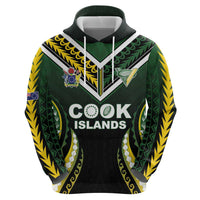 Custom Cook Islands Rugby Hoodie Unique Style Black Version - Polynesian Pride