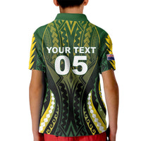 Custom Cook Islands Rugby Kid Polo Shirt Unique Style Black Version LT05 - Polynesian Pride