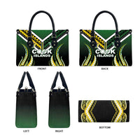 Cook Islands Rugby Leather Bag Unique Style Black Version - Polynesian Pride