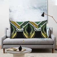 Cook Islands Rugby Pillow Cover Unique Style Black Version - Polynesian Pride