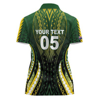 Custom Cook Islands Rugby Women Polo Shirt Unique Style Black Version - Polynesian Pride