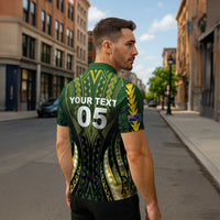 Custom Cook Islands Rugby Zipper Polo Shirt Unique Style Black Version LT05 - Polynesian Pride