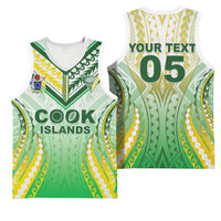 Custom Cook Islands Rugby Basketball Jersey Unique Style White Version - Polynesian Pride