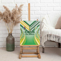 Cook Islands Rugby Canvas Wall Art Unique Style White Version - Polynesian Pride