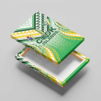 Cook Islands Rugby Canvas Wall Art Unique Style White Version - Polynesian Pride