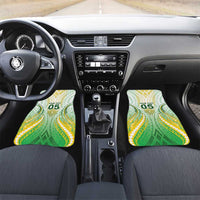 Custom Cook Islands Rugby Car Mats Unique Style White Version LT05 Set 2pcs - Front White - Polynesian Pride