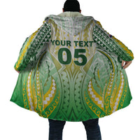 Custom Cook Islands Rugby Cloak Unique Style White Version - Polynesian Pride