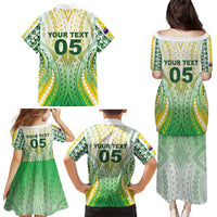Custom Cook Islands Rugby Family Matching Puletasi and Hawaiian Shirt Unique Style White Version LT05 - Polynesian Pride