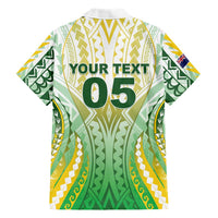 Custom Cook Islands Rugby Family Matching Puletasi and Hawaiian Shirt Unique Style White Version LT05 - Polynesian Pride