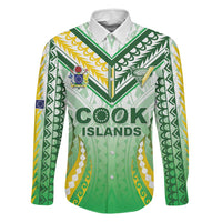 Custom Cook Islands Rugby Family Matching Puletasi and Hawaiian Shirt Unique Style White Version LT05 Dad's Shirt - Long Sleeve White - Polynesian Pride