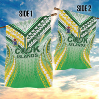 Cook Islands Rugby Garden Flag Unique Style White Version - Polynesian Pride