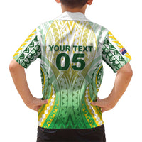 Custom Cook Islands Rugby Kid Hawaiian Shirt Unique Style White Version LT05 - Polynesian Pride