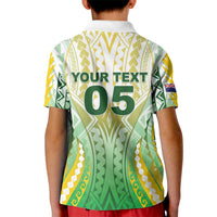 Custom Cook Islands Rugby Kid Polo Shirt Unique Style White Version LT05 - Polynesian Pride