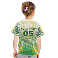 Custom Cook Islands Rugby Kid T Shirt Unique Style White Version - Polynesian Pride