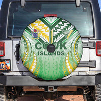 Cook Islands Rugby Spare Tire Cover Unique Style White Version - Polynesian Pride