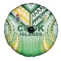 Cook Islands Rugby Spare Tire Cover Unique Style White Version - Polynesian Pride